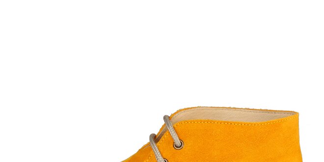 Dámské tmavě žluté šněrovací boty U.S. Polo
