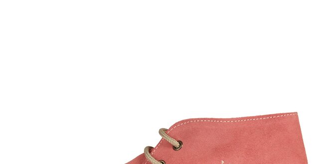 Dámské broskvově růžové šněrovací boty U.S. Polo