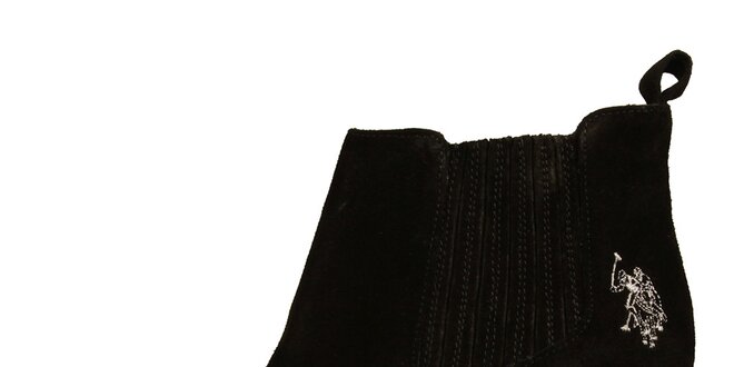 Dámské černé semišové boty U. S. Polo