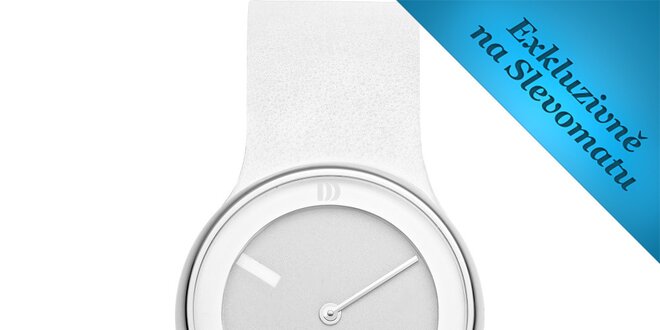 Dámské bílé minimalistické hodinky Danish Design