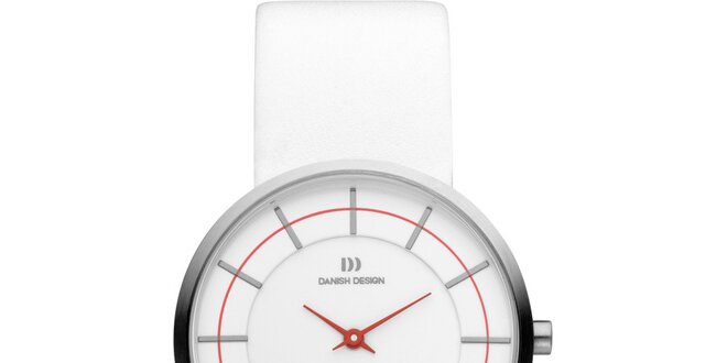 Dámské bílé retro hodinky Danish Design
