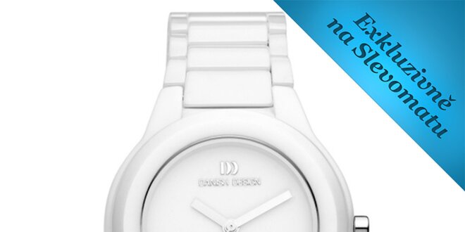 Dámské bílé keramické hodinky Danish Design