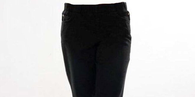 Dámské černé kalhoty s elastickým pasem Ruby London