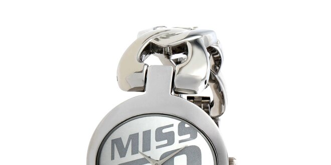 Dámské ocelové hodinky ve stříbrné bavě Miss Sixty
