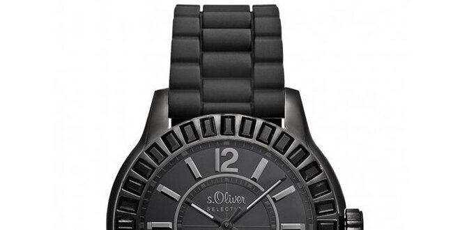 Černé sportovní hodinky s.Oliver