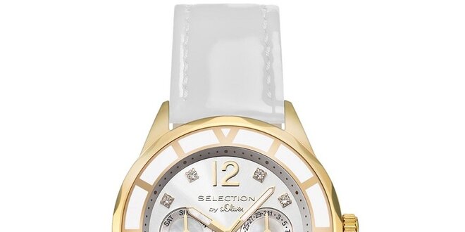 Dámské hodinky s multifunkčním ciferníkem a bílým páskem s.Oliver