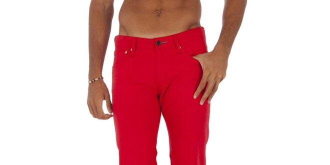 Pánské červené rovné džíny Tommy Hilfiger