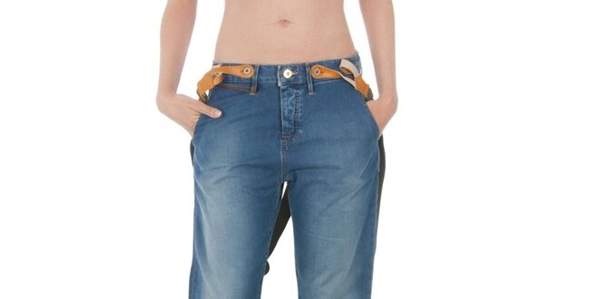 Dámské modré džíny s kšandami Tommy Hilfiger