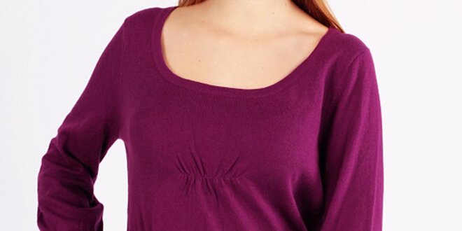 Dámský fialový svetřík s tříčtvrtečními rukávy Emma Pernelle