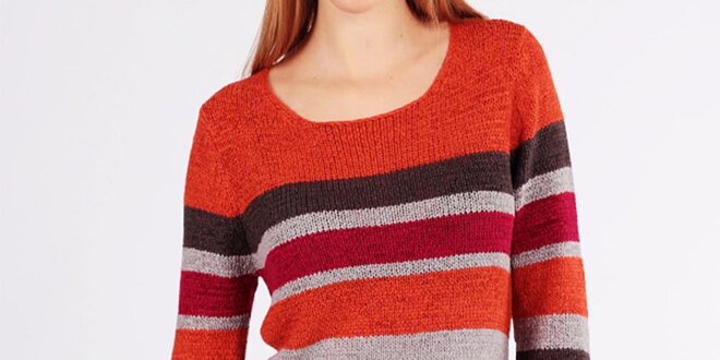 Dámský barevný pruhovaný svetr Emma Pernelle