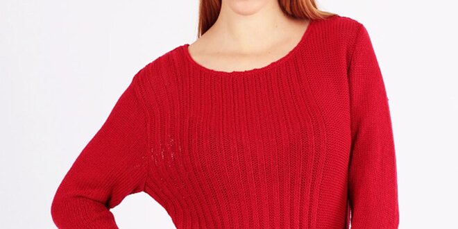 Dámský pletený rudý svetr Emma Pernelle