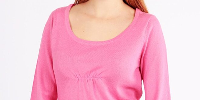 Dámský růžový svetřík s tříčtvrtečními rukávy Emma Pernelle