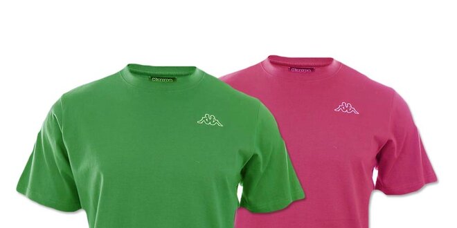 Set dvou pánských triček Kappa - fuchsiové, zelené