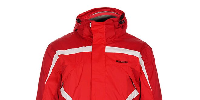 Pánská červená lyžařská bunda Envy s bílými detaily