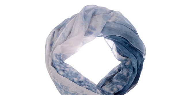 Dámský modro-bílý šátek Invuu London