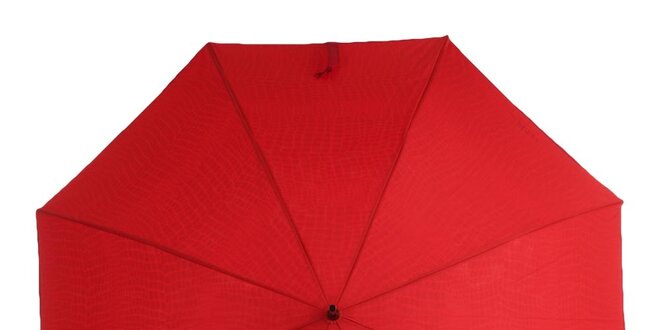 Dámský rudý deštník s vzorovaným vnitřkem Ferré Milano