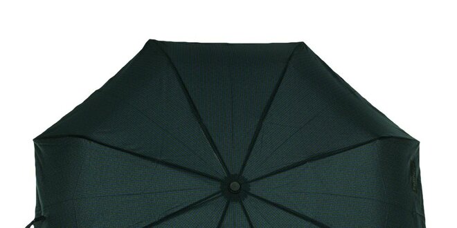 Pánský skládací deštník s modro-zeleným vzorem Ferré Milano