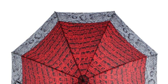 Dámský deštník s červeným potiskem Ferré Milano