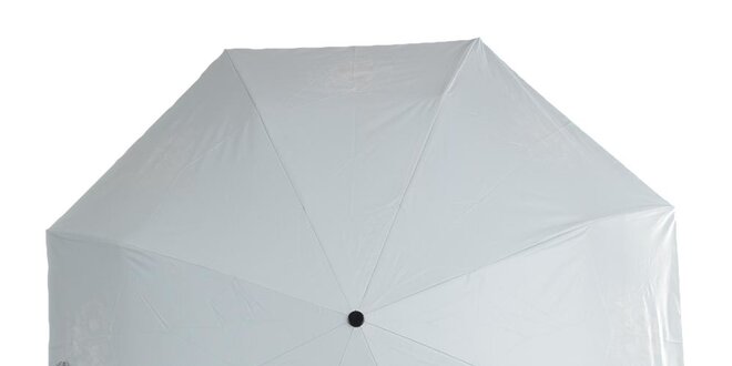 Dámský černo-bílý skládací deštník Ferré Milano s vzorovaným vnitřkem