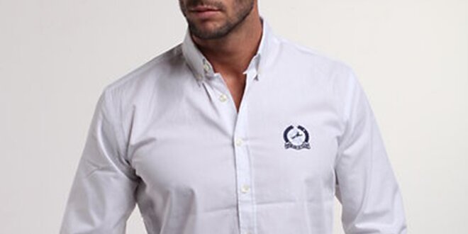 Pánská bílá bavlněná košile Giorgio di Mare
