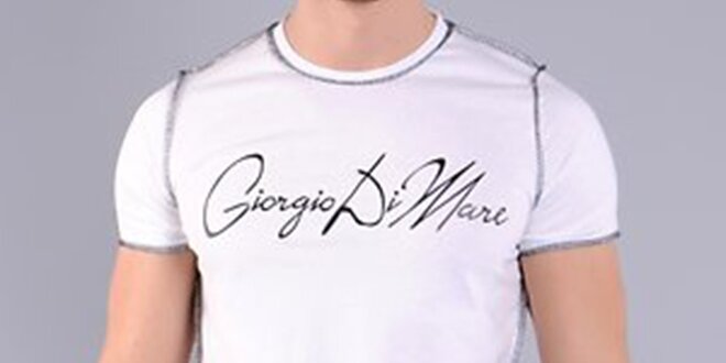 Pánská bílé tričko Giorgio di Mare s potiskem