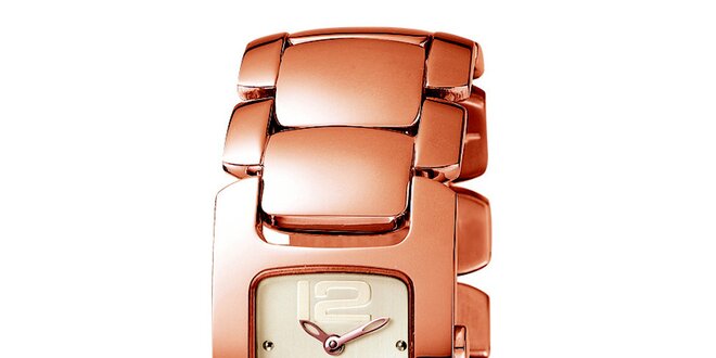 Dámské zlacené hodinky v růžovozlatém odstínu Esprit