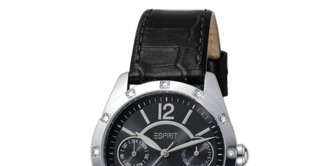 Dámské analogové hodinky osázené kamínky Esprit