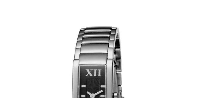 Dámské stříbrné hodinky s černým ciferníkem Esprit