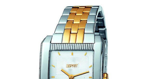 Dámské zlato-stříbrné hodinky se dvěma ciferníky Esprit