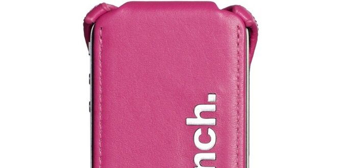 Růžové kožené pouzdro na iPhone Bench
