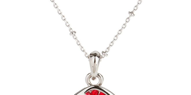 Dámský náhrdelník s červenými kamínky Fifi Ange