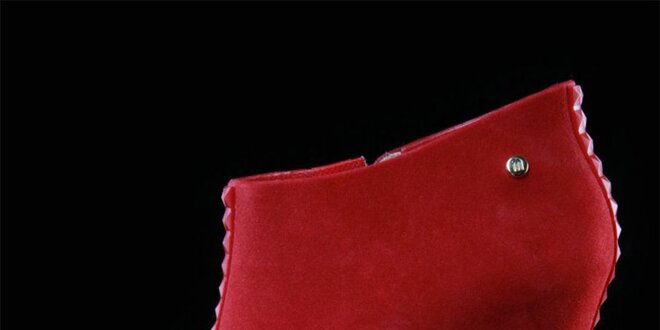 Dámské červené boty na klínku Melissa