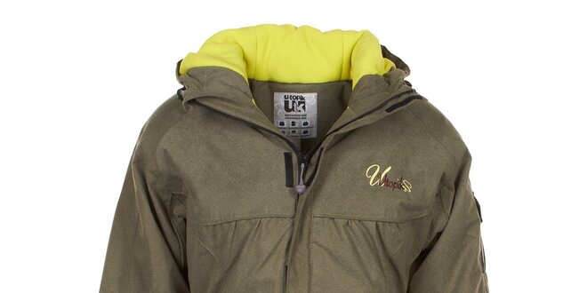 Dámská lyžařská bunda v barvě khaki Utopik