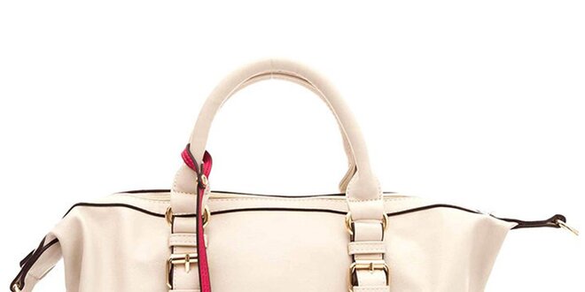 Dámská kabelka v odstínu slonové kosti s barevnými detaily Paris Hilton