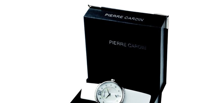 Dámská sada skvostných hodinek, řetízku a dvou párů náušnic Pierre Cardin