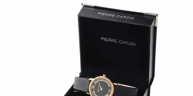 Dámská pozlacená sada hodinek, náhrdelníku a dvou párů náušnic Pierre Cardin