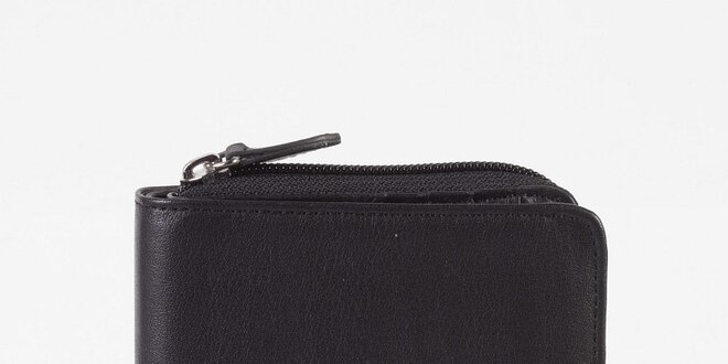 Dámská černá kožená peněženka Fuchsia