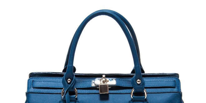 Dámská modrá kabelka se zámečkem Roberta Minelli