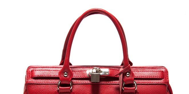 Dámská červená kabelka se zámečkem Roberta Minelli