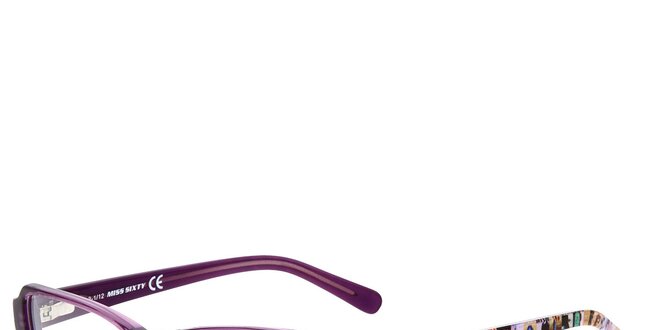 Dámské fialové obroučky s barevnými stranicemi Miss Sixty