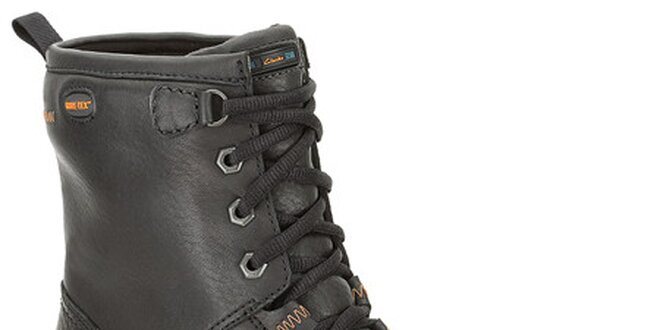 Pánské černé vysoké kožené boty Clarks s GTX membránou