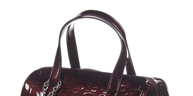 Dámská červenohnědá kabelka se vzorem Calvin Klein