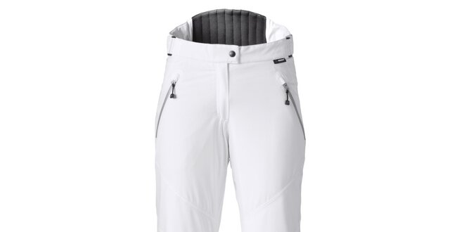 Dámské bílé lyžařské kalhoty s kontrastními lemy Maier