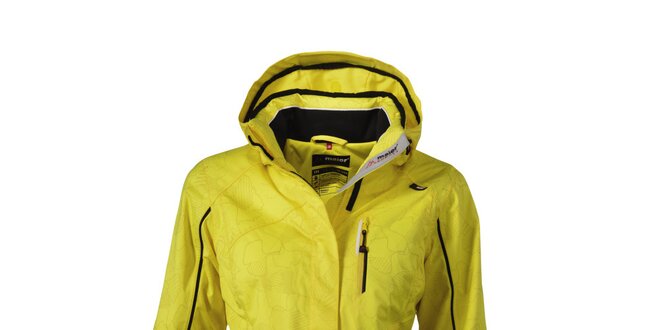 Dámská žlutá lyžařská bunda s potiskem Maier