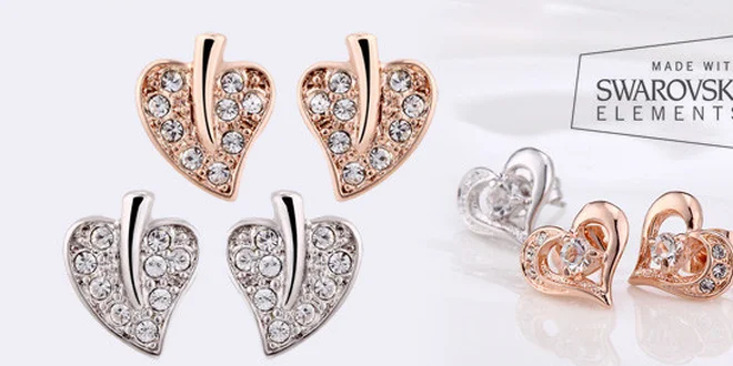 Pozlacené či rhodiované náušnice Swarovski