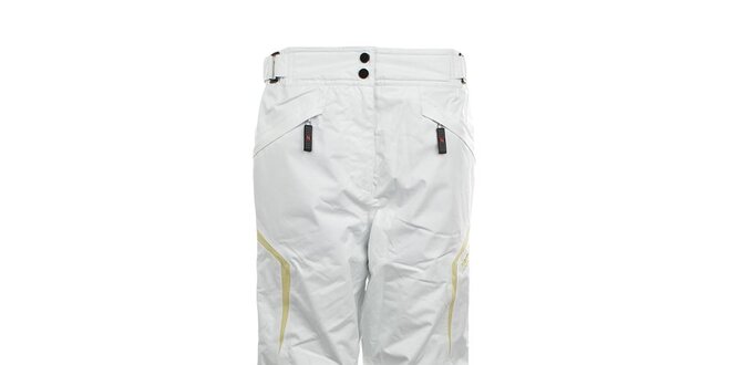 Dámské bílé lyžařské kalhoty se žlutými prvky Northland Professional