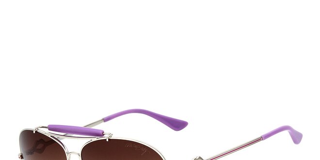 Dámské aviator sluneční brýle s fialovými detaily Miss Sixty