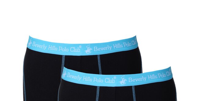 Set dvou pánských černo-modrých boxerek Beverly Hills Polo Club