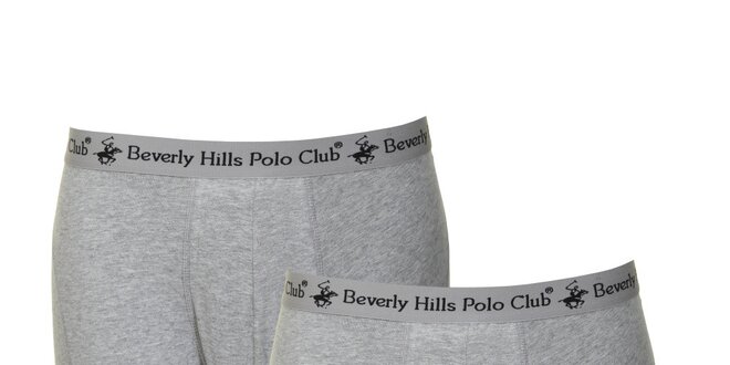 Set dvou pánských šedých boxerek Beverly Hills Polo Club