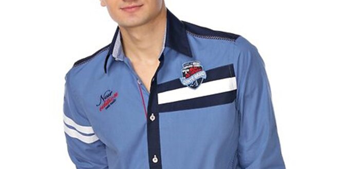 Pánská blankytně modrá košile M. Conte